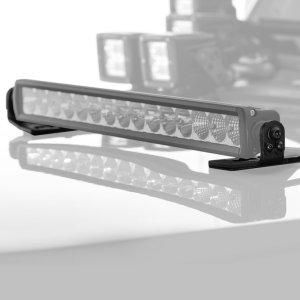 Jeep Wrangler Light Mounts - Center Hood - Go Rhino - Single Row LED Bar - Textured Black - `18-`20
